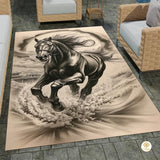 Custom Running Horse Welcome Mat for Front Door and Entryway