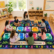 Personalized Teachers Classroom Rug, Custom Teacher Name Classroom Rules Area Rug, Feeling Chart Calming Corner Mat, Kindergarten Educational Back to School Class Decor (D2)