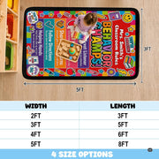 Personalized Teachers Classroom Rug, Custom Teacher Name Classroom Rules Area Rug, Feeling Chart Calming Corner Mat, Kindergarten Educational Back to School Class Decor (D6)