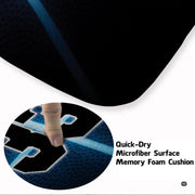 Soft low-pile microfiber surface texture on cyber neon basketball sports area rug - thumbnail image 3 of 7