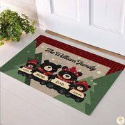 Personalized Christmas Doormat with Family Name and Address