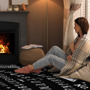 Living room sofa mockup showing the gothic skeleton spirit board area rug - thumbnail image 7 of 8