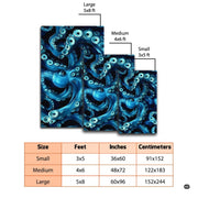 Close-up of soft low-pile microfiber fabric on octopus area rug - thumbnail image 3 of 7