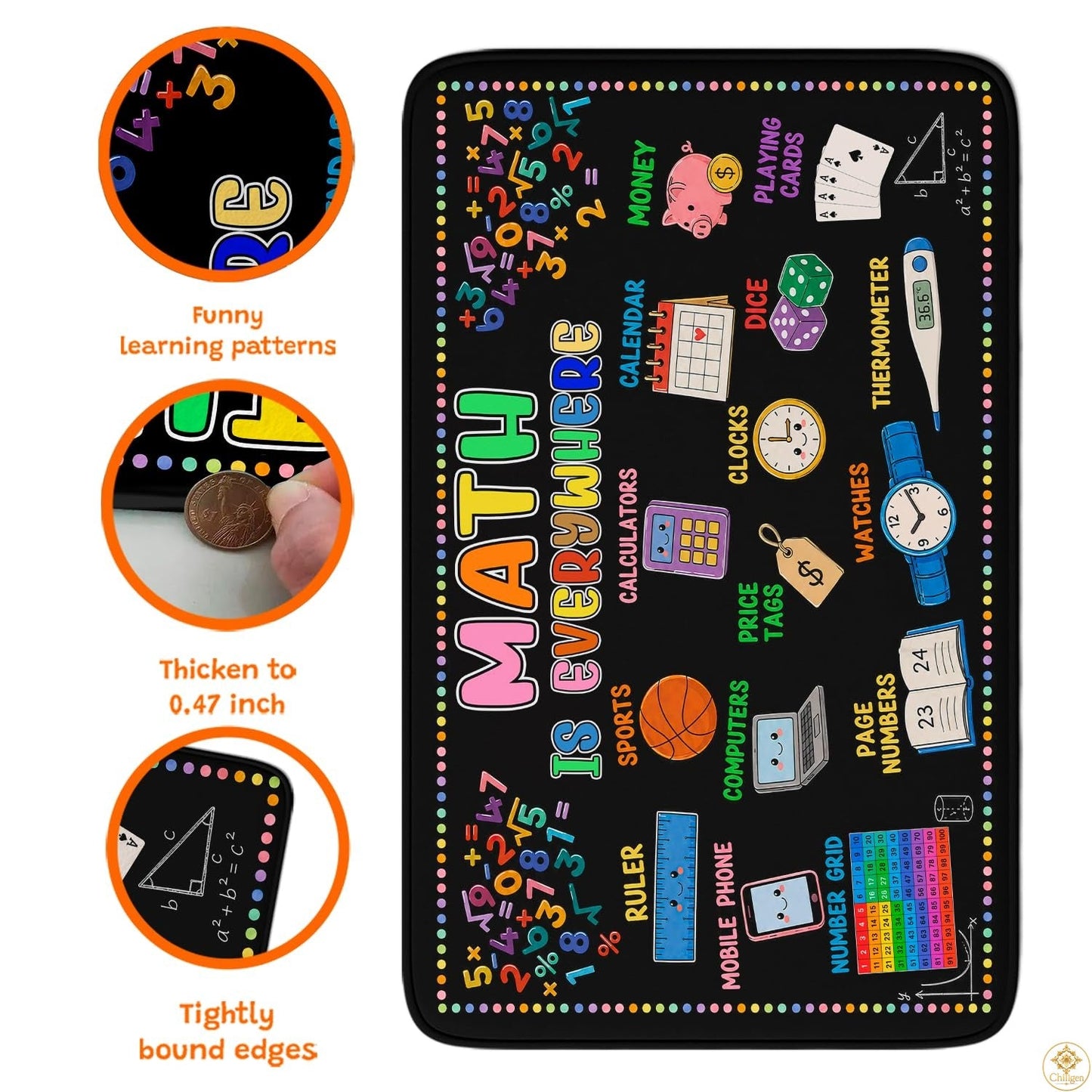 Custom Math Area Rug