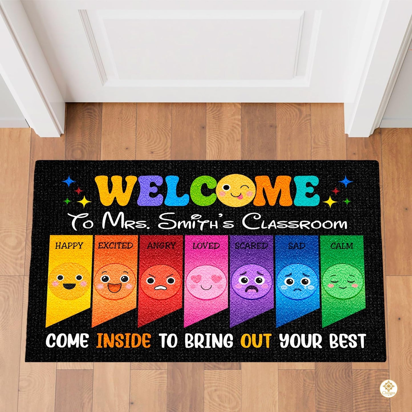 Personalized Classroom Doormat with Custom Teacher Name