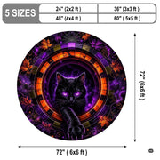 Custom Halloween 3D Optical Illusion Round Rug Skeleton Horror Area Rug (1, #14)
