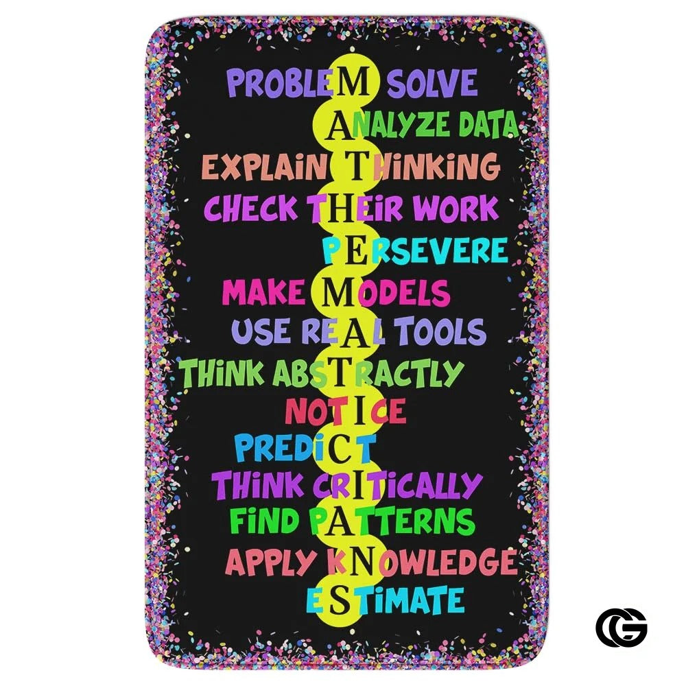 Custom Mathematics Education Rug for Classroom and Playroom