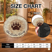 Custom Bear Paw Area Rug with Soft Plush and Non Slip Backing