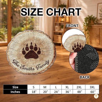 Custom Bear Paw Area Rug with Soft Plush and Non Slip Backing