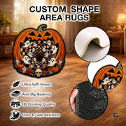Personalized Halloween 3D Optical Illusion Shaped Rug (A04)