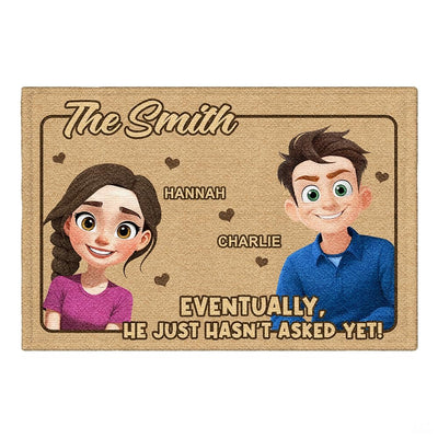 Personalized Family Couple Doormat, Custom Couple Husband Wife Doormat Gift, Outdoor Front Door Rug on Birthday, Christmas, Anniversaries, Valentine's Day for Him Her Woman (S5)