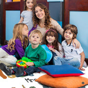 Educational sign language carpet displayed in cozy classroom reading corner - thumbnail image 6 of 10