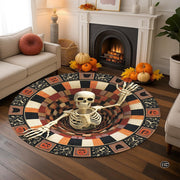 Custom Halloween 3D Effect Optical Illusion Spooky Round Rug (D9)