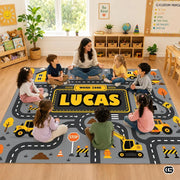 Custom Road Map Welcoming Doormat with City Streets