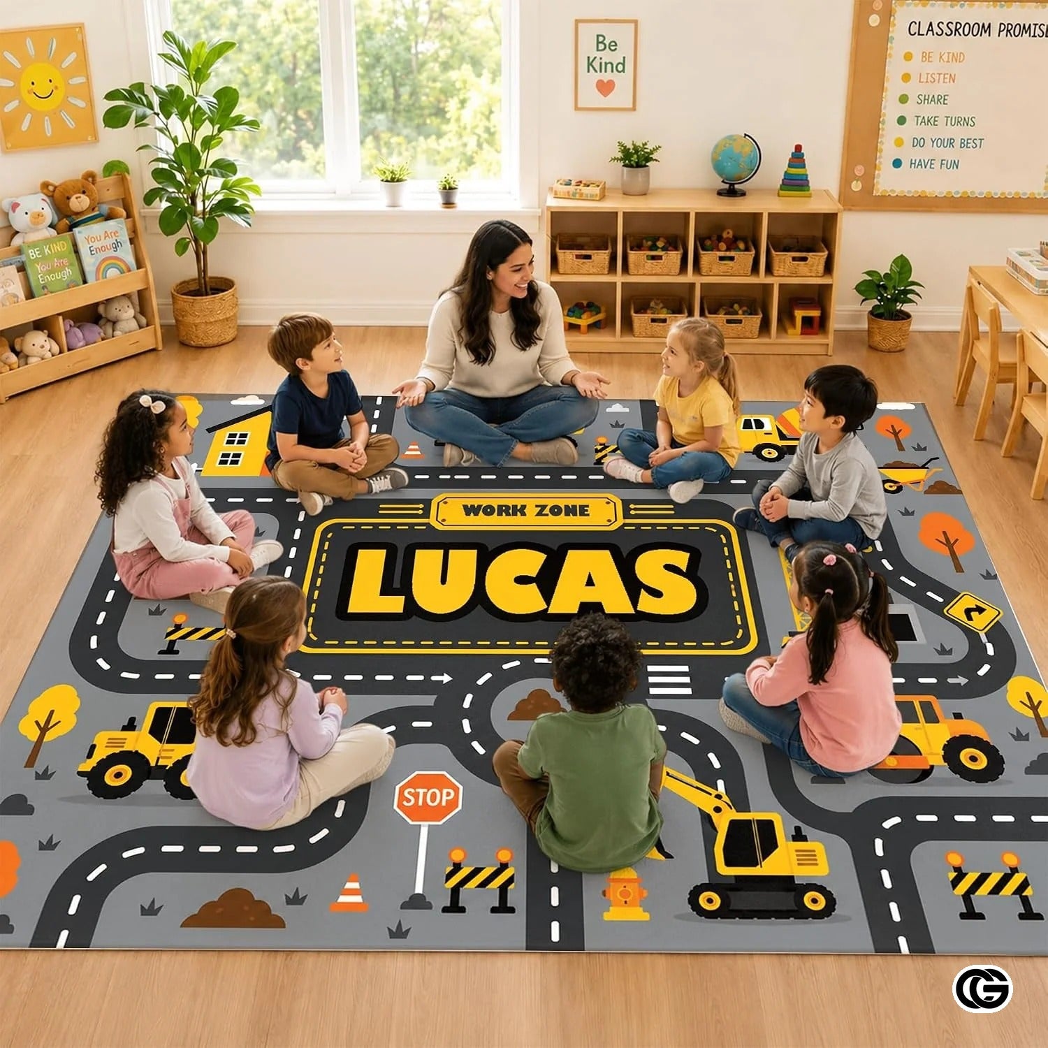 Custom Road Map Welcoming Doormat with City Streets