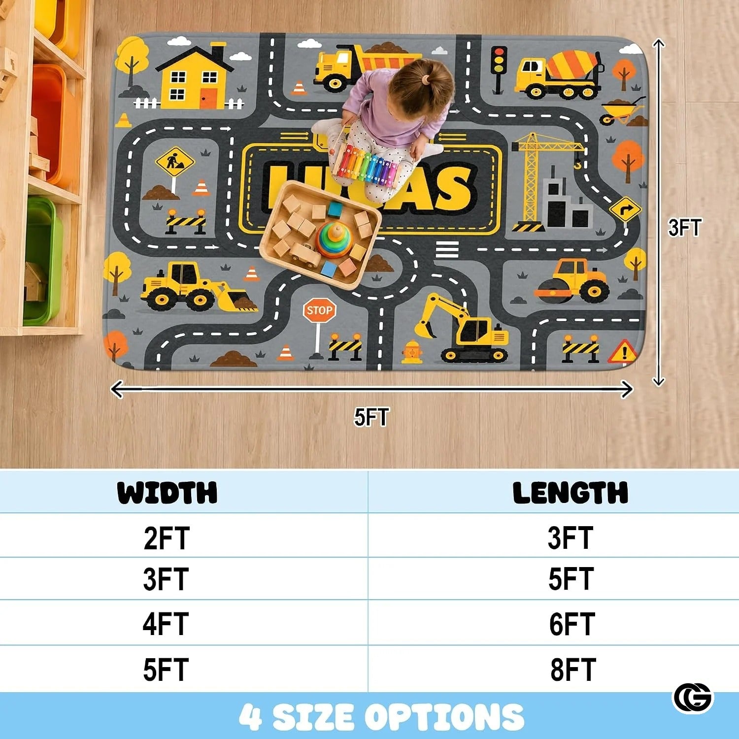 Custom Road Map Welcoming Doormat with City Streets