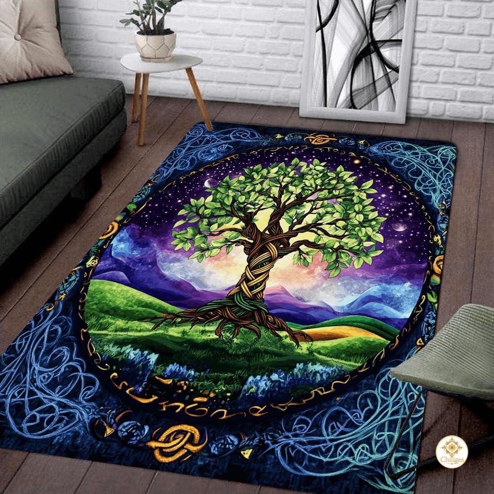 Custom Tree of Life Doormat with Celtic Design and Soft Mat - Tree-ds19