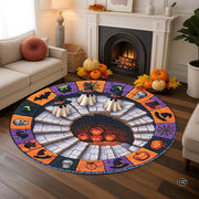 Custom Halloween 3D Effect Optical Illusion Spooky Round Rug (D3)