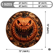 Custom Halloween 3D Effect Optical Illusion Spooky Round Rug (D1)