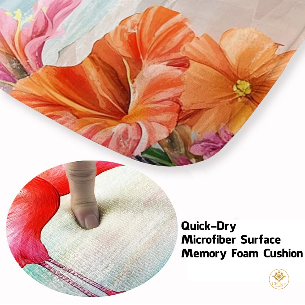 Custom Flamingo Welcome Mat for Front Door and Entryway