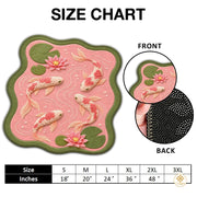 Custom Koi Fish Shaped Area Rug for Bedroom and Living Room
