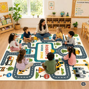 Custom Road Map Doormat with City Street and Car Play Design - Map 2