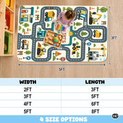 Custom Road Map Doormat with City Street and Car Play Design - Map 2