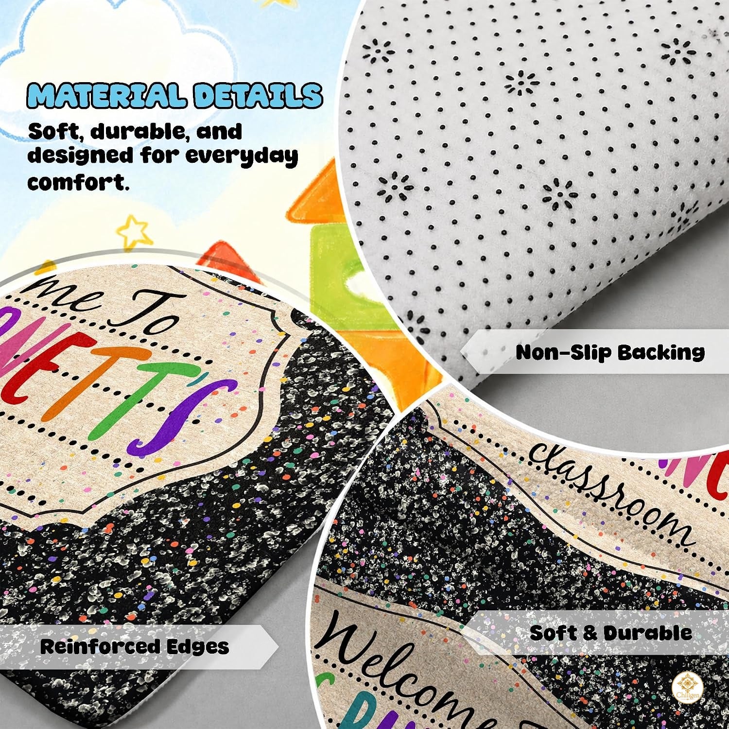 Custom Notebook Welcome Mat for Kids and Classroom - Galaxy Style D02 / 2' x 3' (Rectangular)