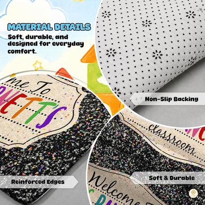 Custom Notebook Welcome Mat for Kids and Classroom - Galaxy Style D02 / 2' x 3' (Rectangular)