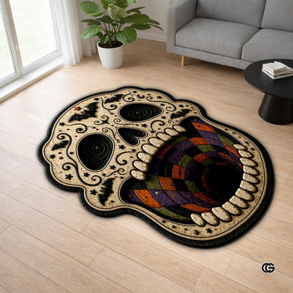 Personalized Halloween 3D Optical Illusion Shaped Rug (A02)