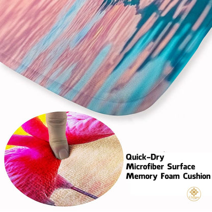 Custom Pink Flamingo Welcome Mat for Entrance and Living Room