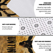 Decor layout showcasing the distressed oriental area rug appeal alongside neutral tones. - thumbnail image 6 of 7