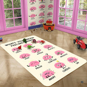 Closeup view of the soft microfiber surface and detailed emotion chart illustrations - thumbnail image 3 of 7