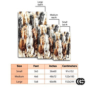 Custom Running Horse Welcome Mat for Front Door and Entryway - Horse-ds04