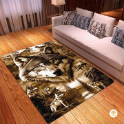Custom Galaxy Wolf Welcome Mat for Boys Room and Living Room