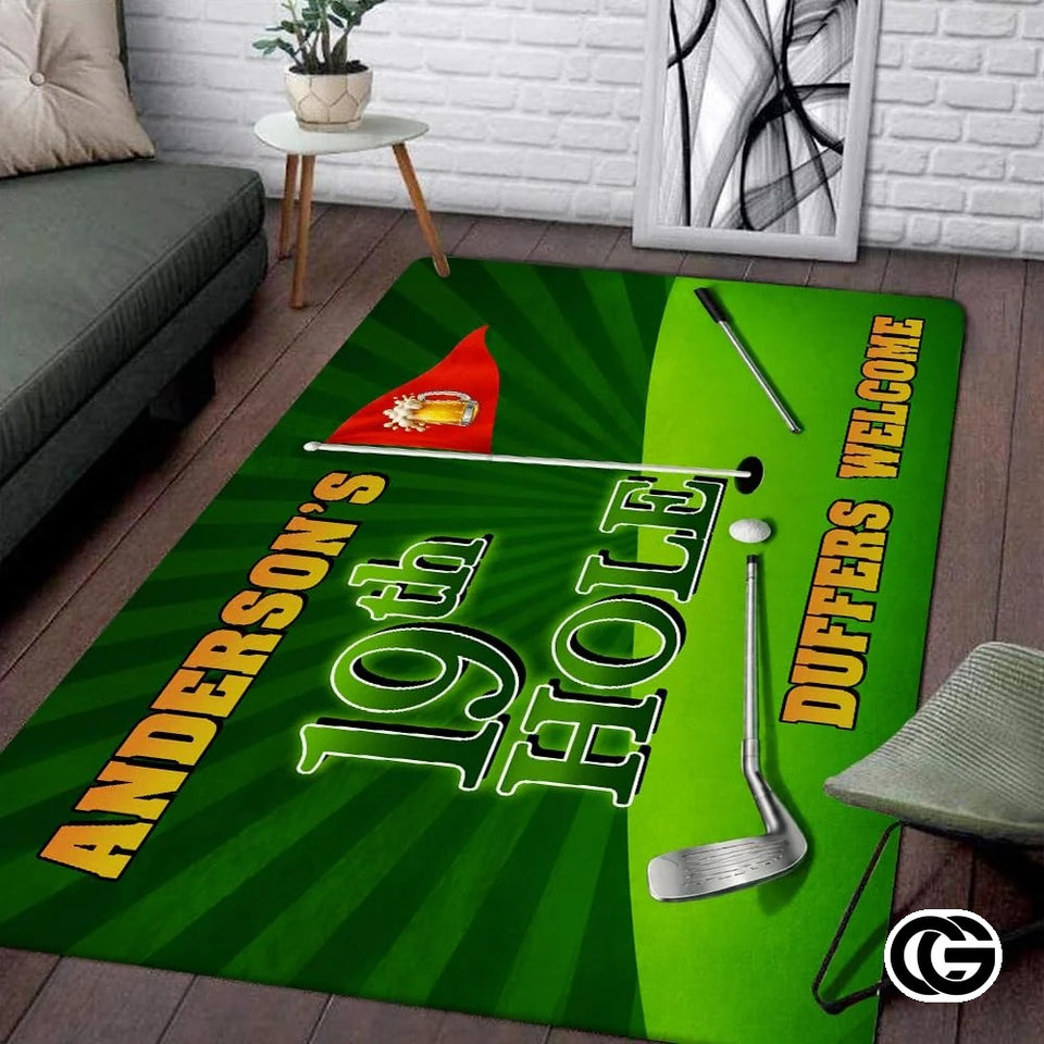Custom Golf Welcome Mat for Front Door and Entryway