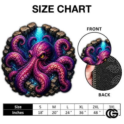 Custom Octopus Shaped Welcome Mat for Front Door and Entryway