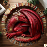 Personalized Dragon Welcome Mat with 3D Illusion and Custom Text