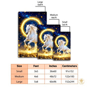 Custom Western Running Horse Doormat with Non Slip Backing - Horse-ds28