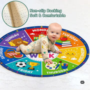 Wheel of Feelings and Emotions Round Rug, Educational Mental Health Rug for Classroom, Educational Animal Shape School Mat, Back to School Gift (Days of Week)