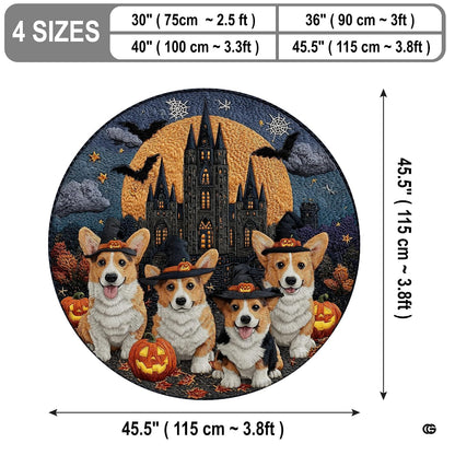 Custom Halloween 3D Optical Illusion Round Rug Skeleton Horror Area Rug (1, #7)