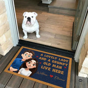 Personalized Family Couple Doormat, Custom Couple Husband Wife Doormat Gift, Outdoor Front Door Rug on Birthday, Christmas, Anniversaries, Valentine's Day for Him Her Woman (S4)