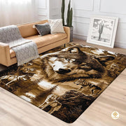 Custom Galaxy Wolf Welcome Mat for Boys Room and Living Room