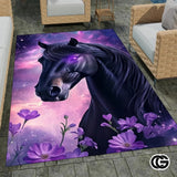 Custom Running Horse Area Rug for Living Room and Bedroom