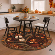 Personalized Halloween 3D Optical Illusion Ghost Round Rug