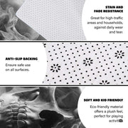 Visual proportion guide illustrating small 3x5, medium 4x6, and large 5x8 area rug dimensions - thumbnail image 4 of 8