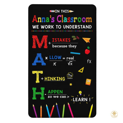 Custom Mathematics Education Rug for Classroom and Playroom - Math D5 / 3' x 5' (Rectangular)