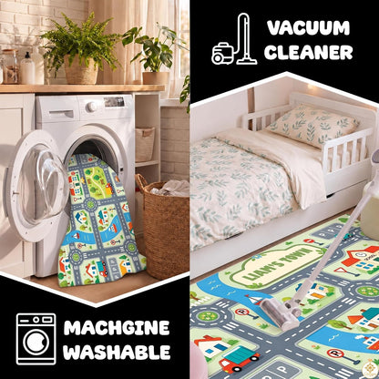 Custom Road Map Area Rug