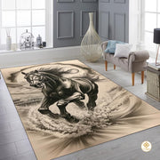 Custom Running Horse Welcome Mat for Front Door and Entryway
