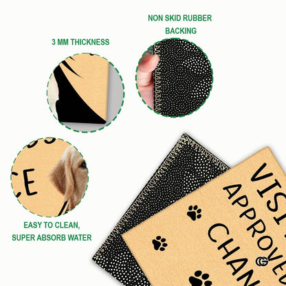 Personalized Pet Dog Welcome Door Mat with Photo and Name (A04)